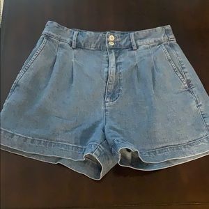 Madewell High-Rise Pintuck Denim Shorts